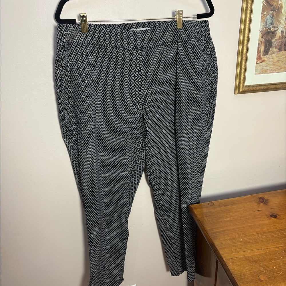 Dalia Black and White Geometric Pants